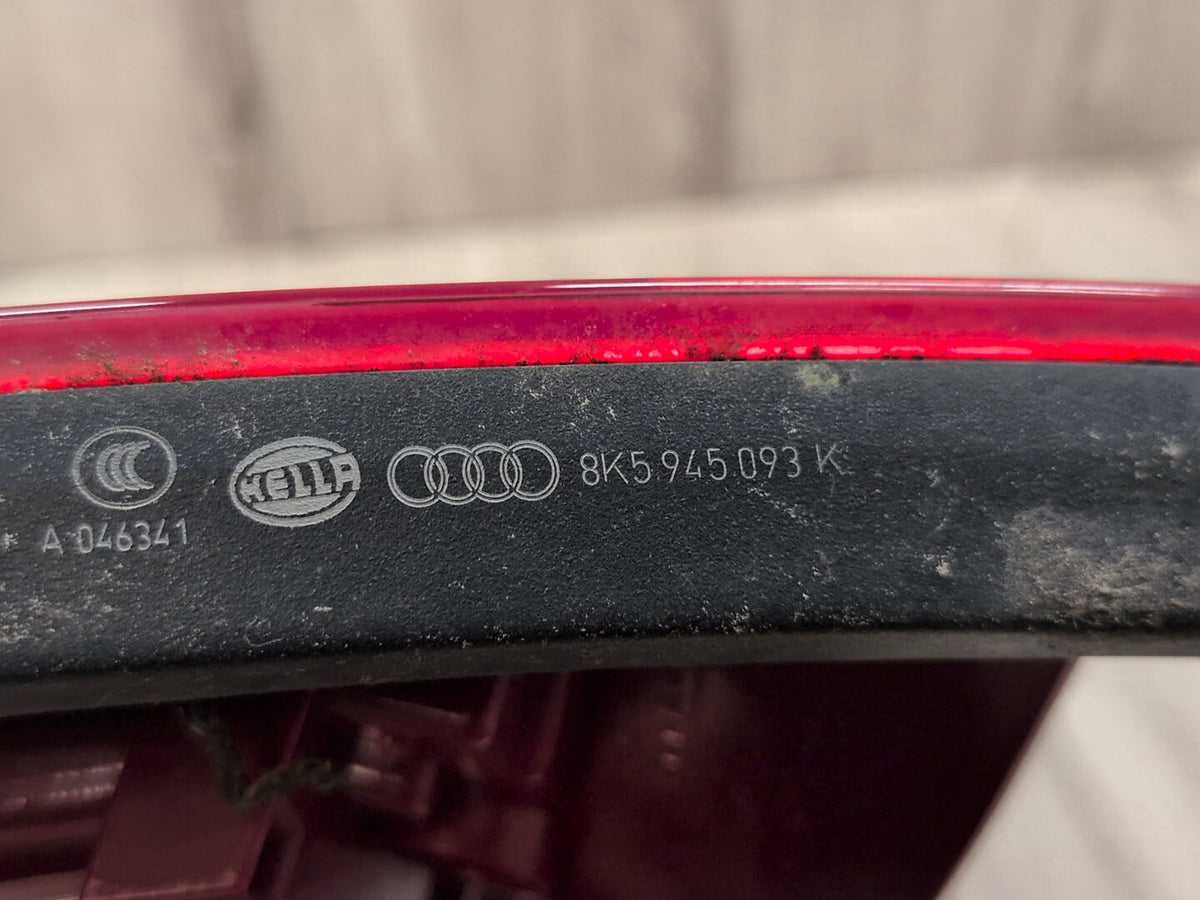 2010-2016 Audi S4 B8 Rear Left Driver Inner Tail Light 8K5945093K OEM