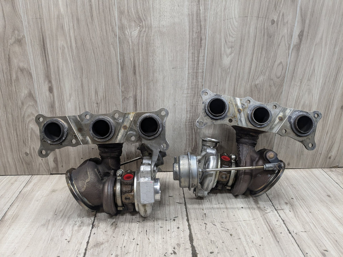 07-11 BMW E90 E92 E93 335i N54 Left Right Engine Motor Turbo Turbocharger PAIR