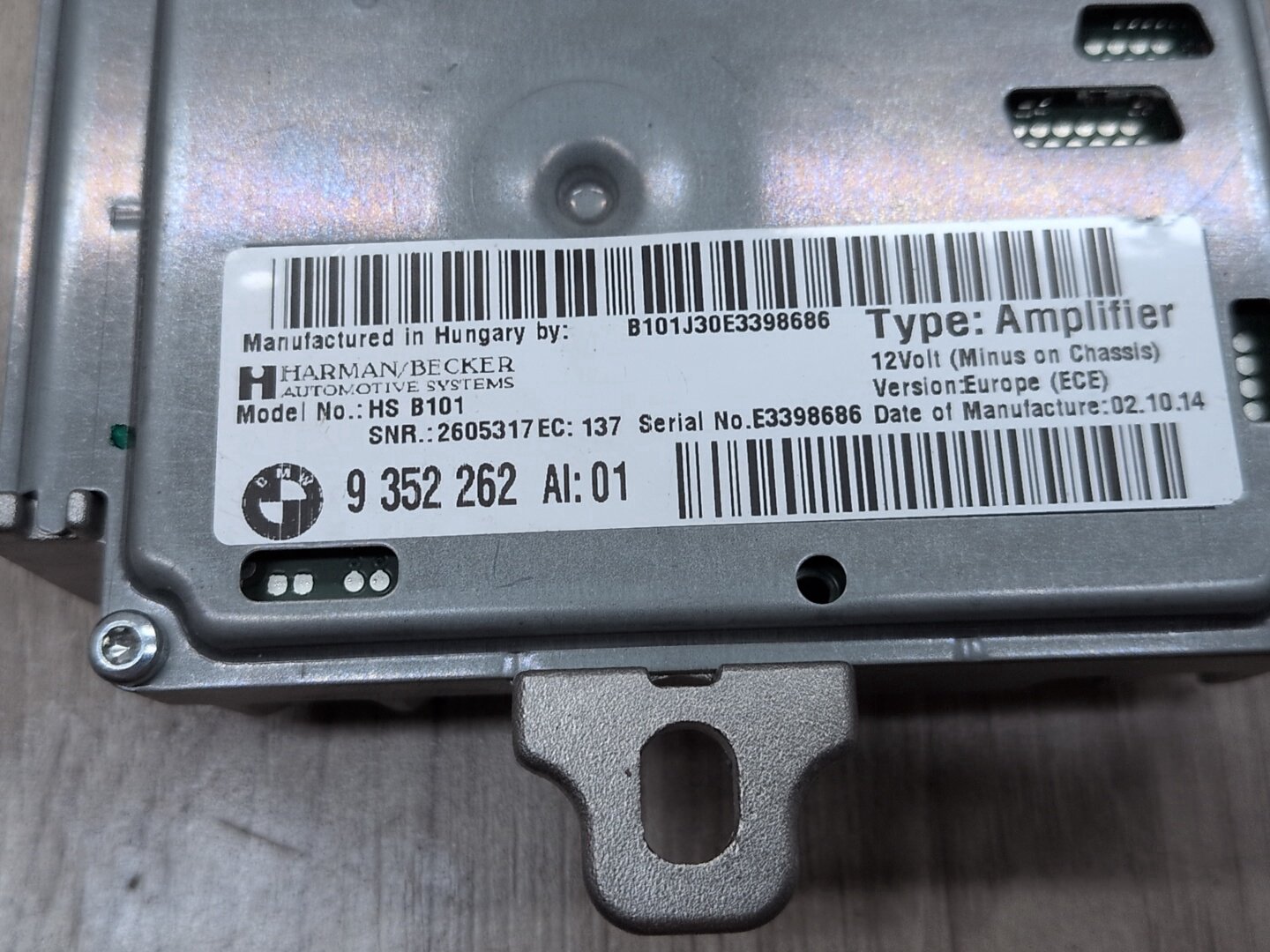2012-2018 BMW M6 F06 Stereo Audio Amp Amplifier 9352262