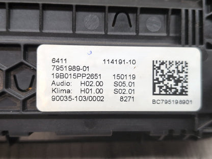 18-21 OEM BMW G01 F97 X3 X3M AC Climate Control Panel Radio Media Buttons