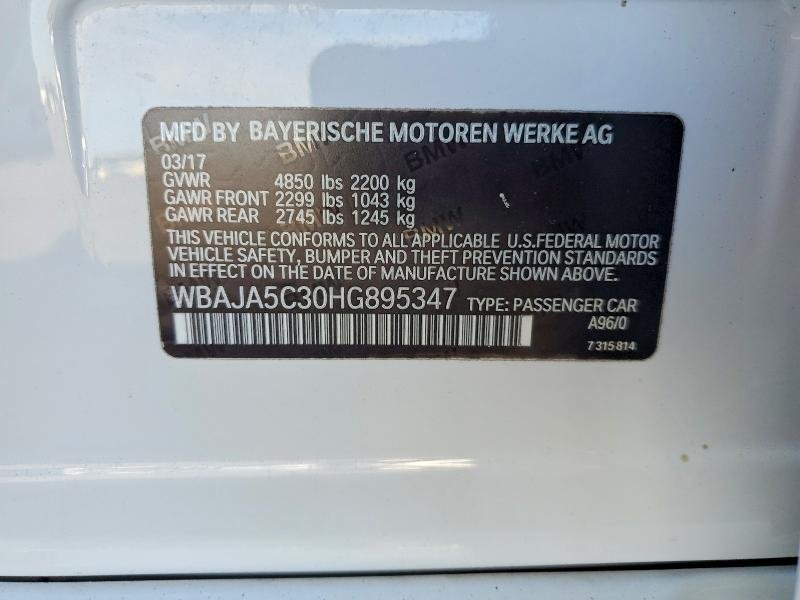 2017 BMW 530i G30 B46B20O0