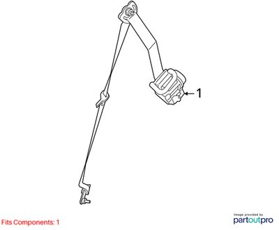 19-25 OEM BMW F95 G05 X5 X5M REAR Right Passenger 2nd Row Seat Belt Retractor