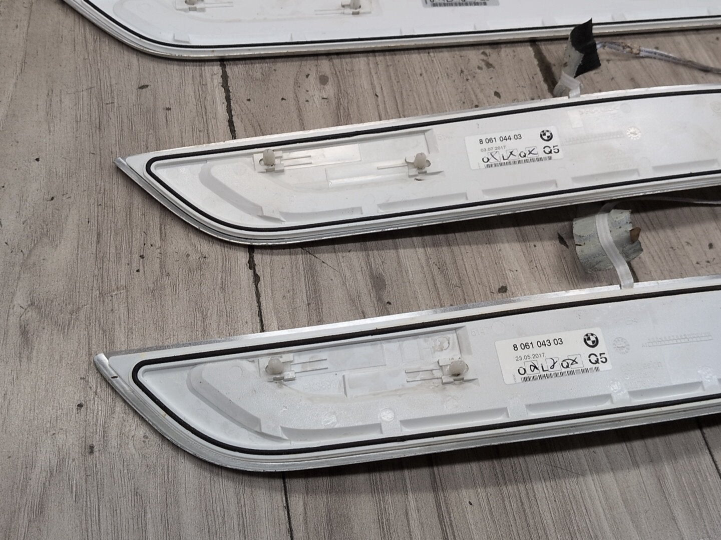 2016-2022 BMW 750i G12 Front Rear Left Right Scuff Plate Door Sill SET 8061043 OEM