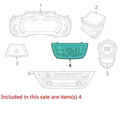 17-23 OEM BMW F90 M5 G30 G32 Headlight Switch Control Panel Light Module BLACK