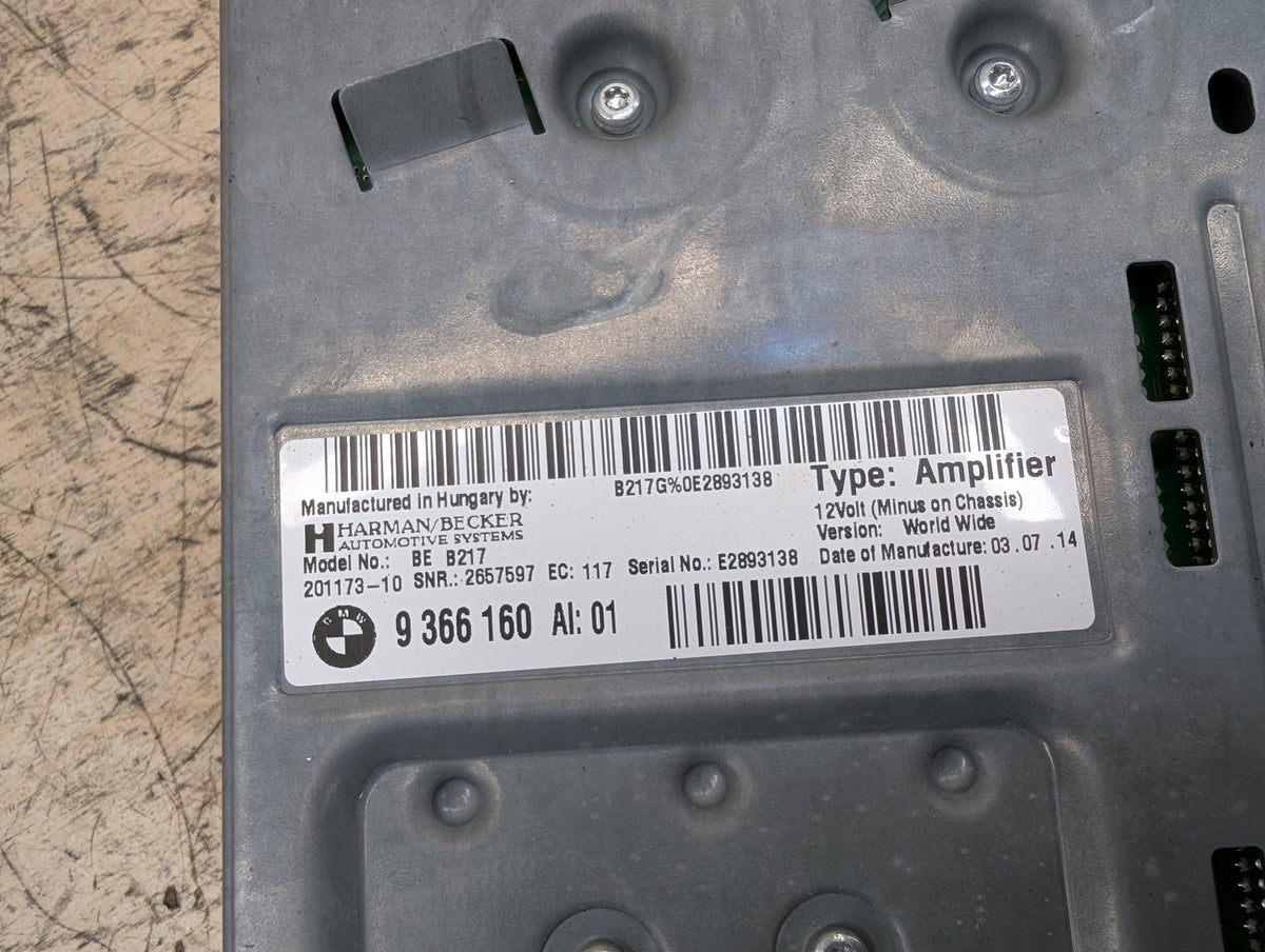 2010-2017 BMW 535i GT xDrive F07 Stereo Audio Amp Amplifier 9366160 OEM