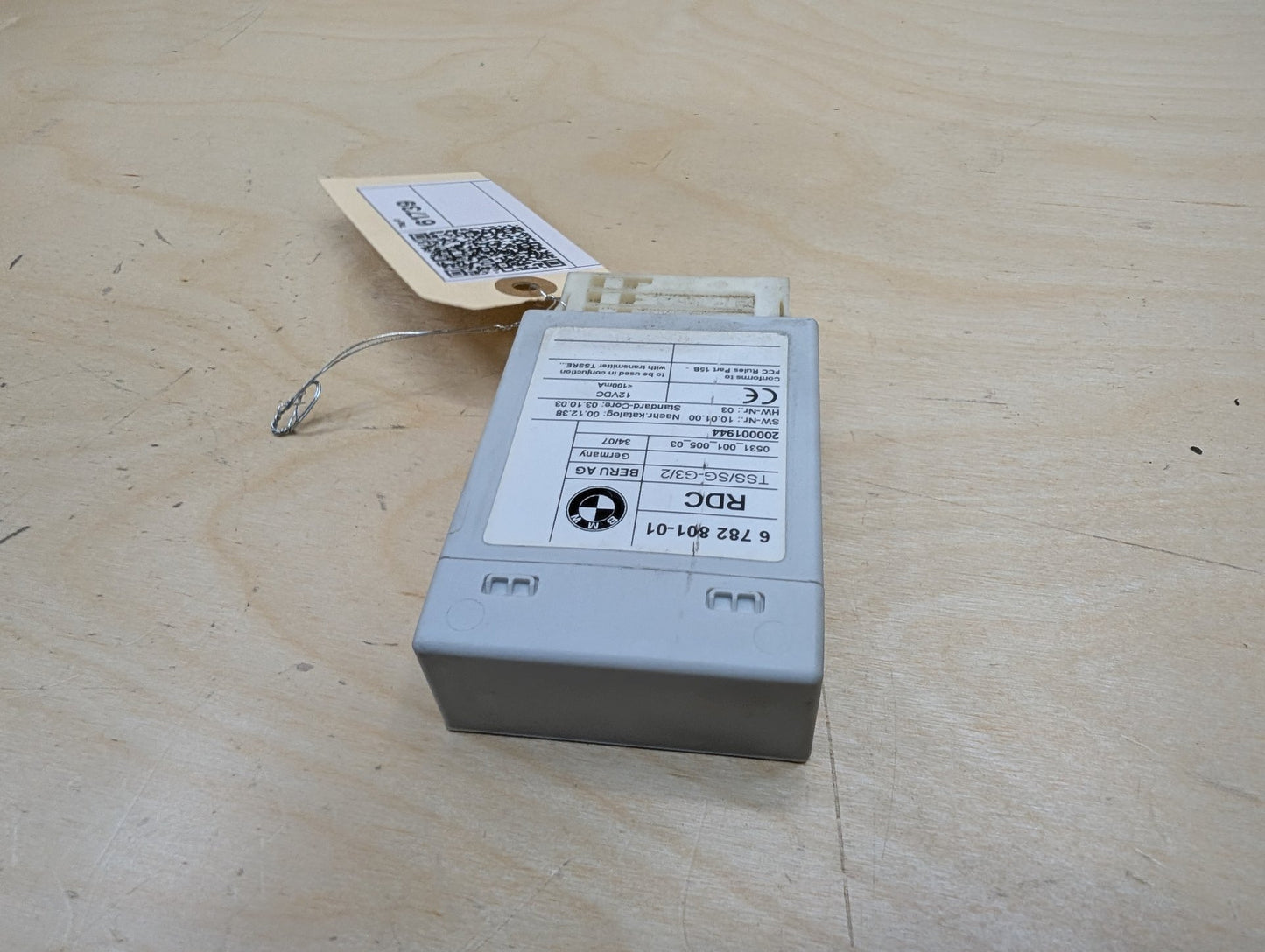 07-10 OEM BMW E93 328 335 Tire Pressure Control Module Unit TPMS RDC