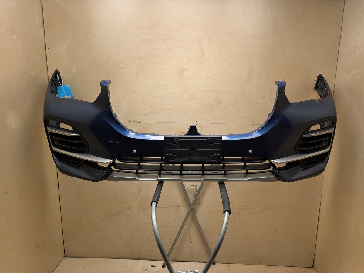 19-23 OEM BMW G05 X5 Front Bumper Cover w/ Lower Grilles Blue C1M PN:9492878