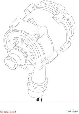 16-24 OEM BMW F90 G11 G12 G30 M5 Engine Electric Auxiliary Water Coolant Pump