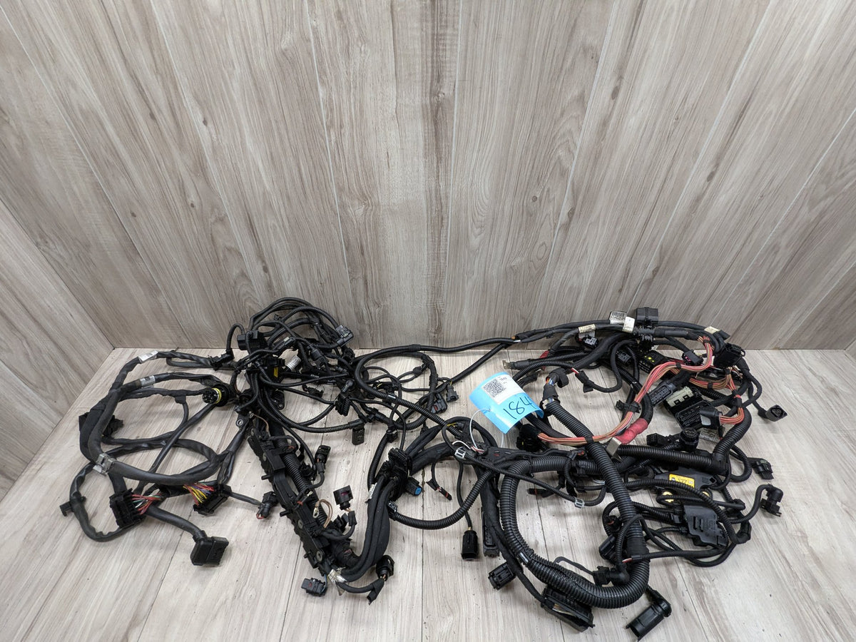 2014-2018 BMW F85 X5 S63B44T2 Engine Motor Transmission Wiring Wire Harness SET 8043689