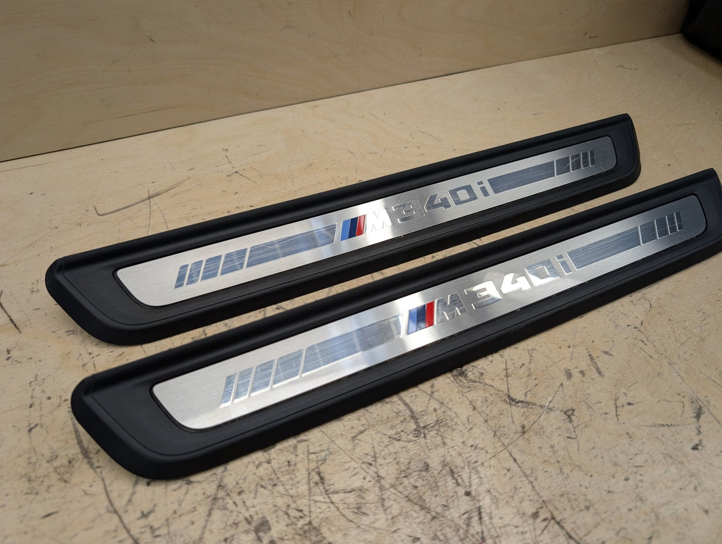19-21 OEM BMW G20 G21 M340i Front Left Right Door Sill Plate Molding Trim PAIR