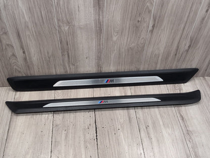 14-20 OEM BMW F32 M SPORT Front Left Right Scuff Plate Door Sill SET 7395028