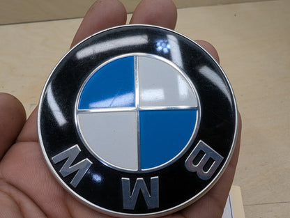 OEM BMW E90 F02 F22 F30 F32 F36 F80 F87 M3 M4 Rear Trunk Lid Round Emblem 74mm