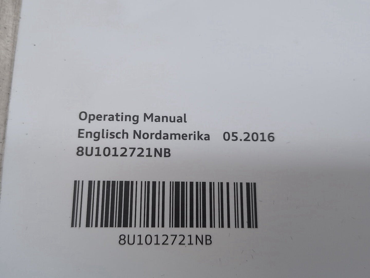 2015-2018 Audi Q3 8U - Owners Instruction Manual Book SET PN: 8U1012721NB