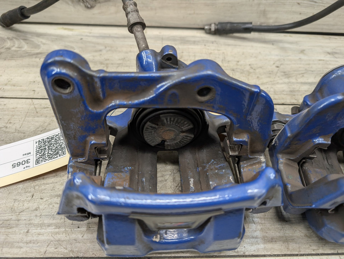 2018-2024 BMW X3 G01 Rear Left Right Brake Caliper SET 34216887409 18-24 OEM BMW G01 G02 X3 X4 30 M40 REAR Left Right Brake Calipers BREMBO Blue