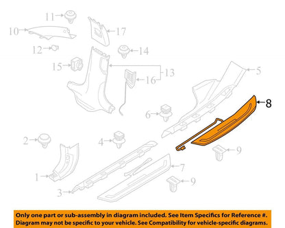 OEM BMW G30 M550 Front Rear Left Right Lighter Door Sill Plate Molding M Trim