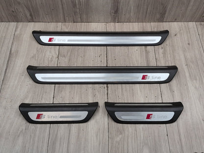 2015-2018 Audi Q3 8U Front Rear Left Right Scuff Plate Door Sill SET 8U0853376A