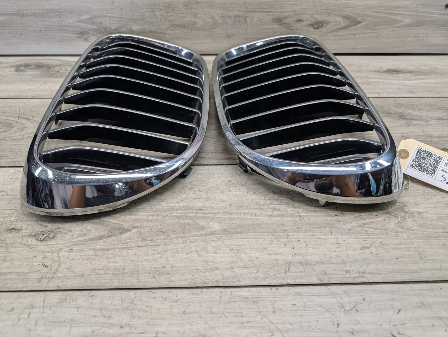 2016-2022 BMW 750Li G12 Front Left Right Upper Bumper Cover Kidney Grilles SET 7357012