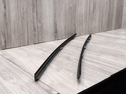 2008-2010 BMW 535i E60 Front Left Right Side Windshield Drip Trim Molding SET 7045448