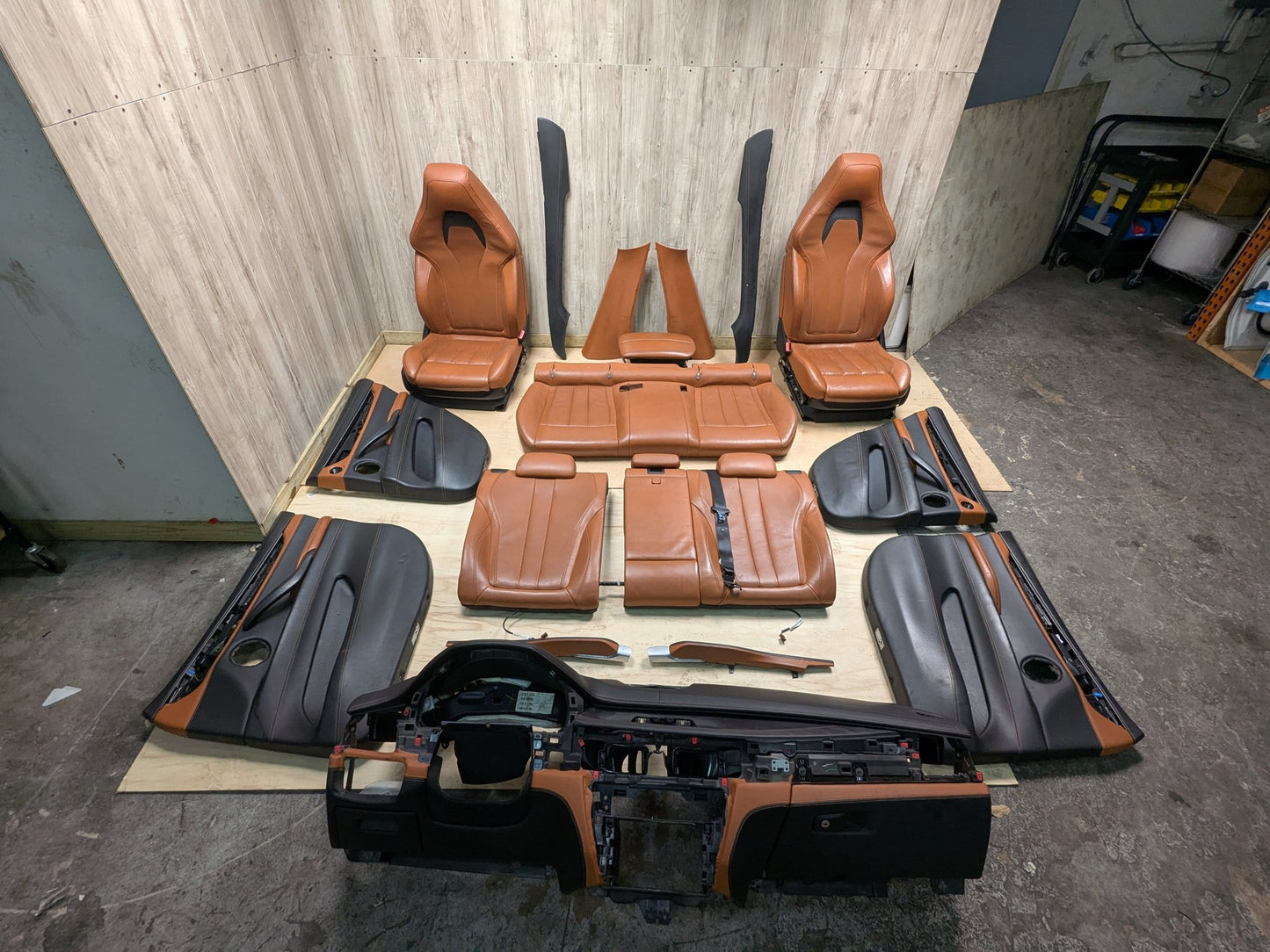15-19 OEM BMW F16 F86 X6M BROWN Interior Seats Front Rear Door Panels COMPLETE