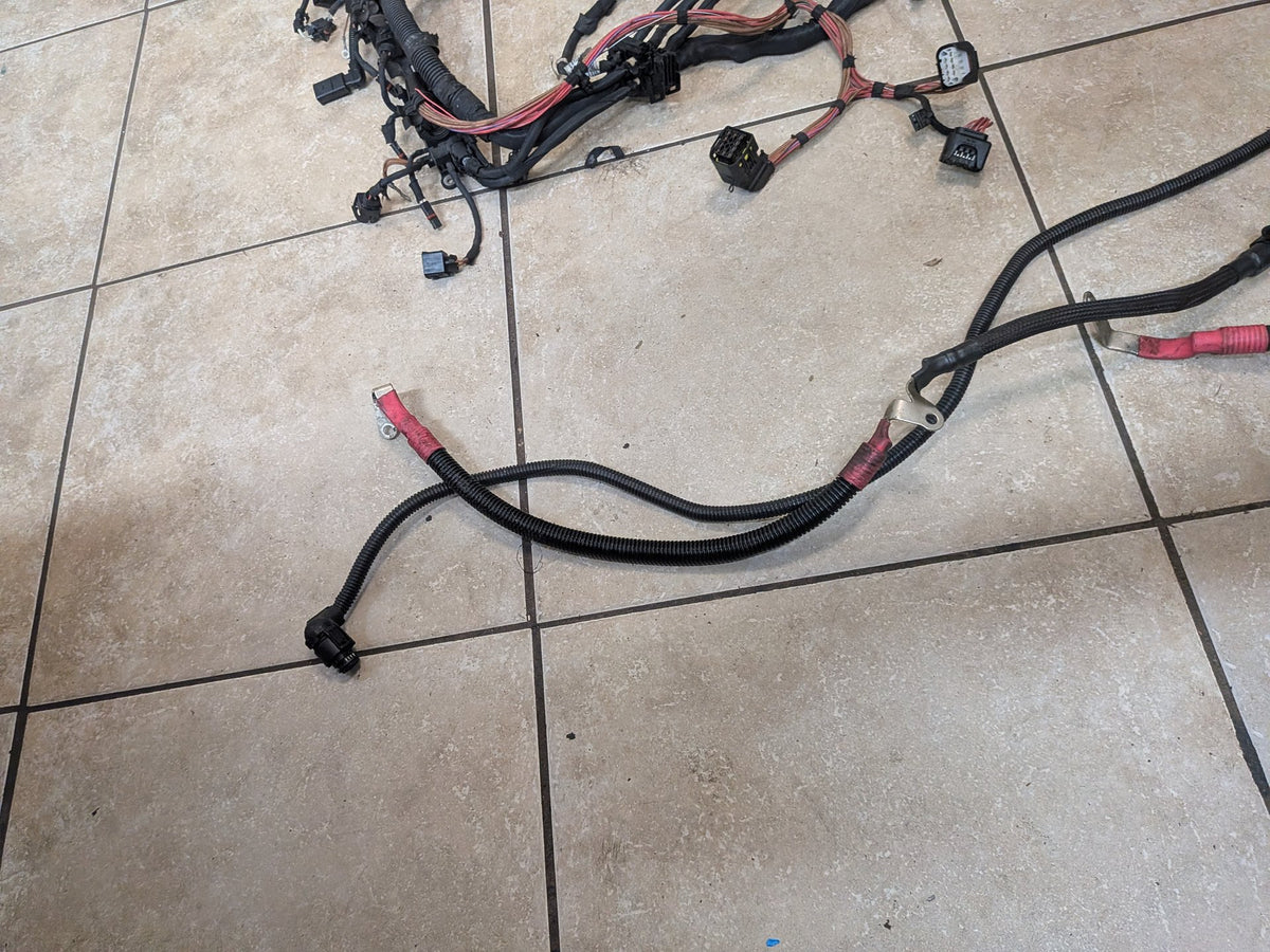 2015-2018 BMW F85 X5 S63B44T2 Engine Motor Transmission Wiring Wire Harness SET 7646837