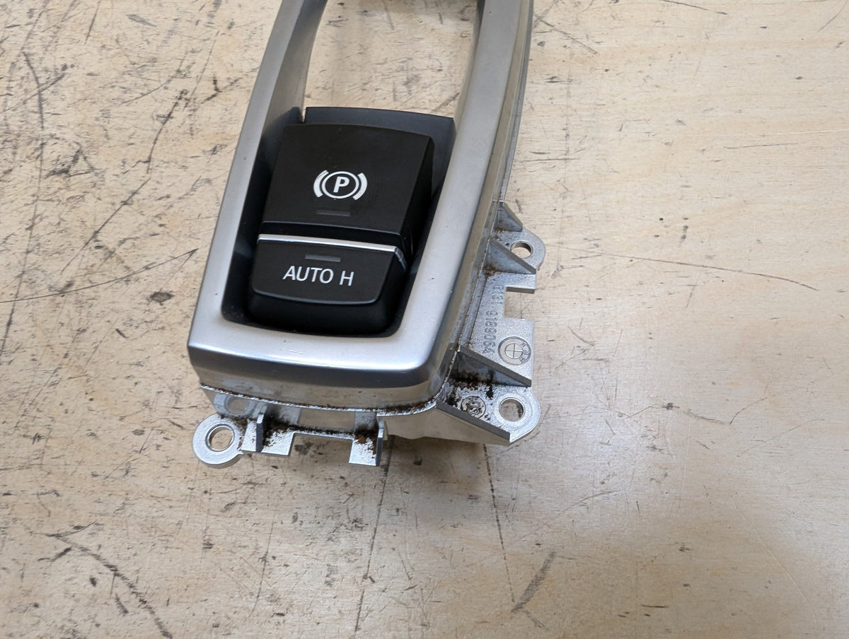 OEM BMW F10 F15 F16 X5 X6 Parking Emergency Brake Auto Hold Switch w/ Trim Panel