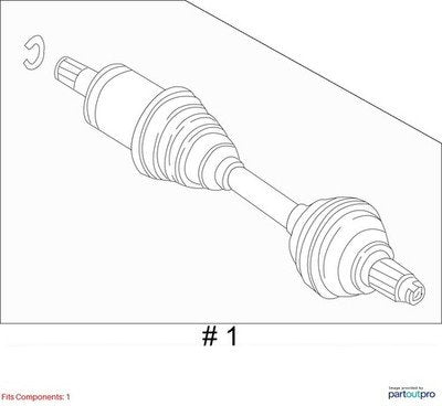 14-19 OEM BMW F15 F16 X5 X6 Front Right Passenger Output Shaft CV Joint Axle
