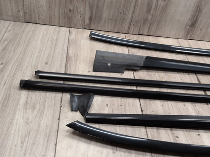 2004-2010 BMW M6 E64 Front Rear Left Right Door Gloss Shadow Line Trim Moldings SET 7905425 OEM