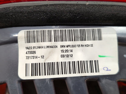2011-2017 BMW X3 F25 Rear Right Passenger Inner Tail Light 7217314 deep scratches present OEM