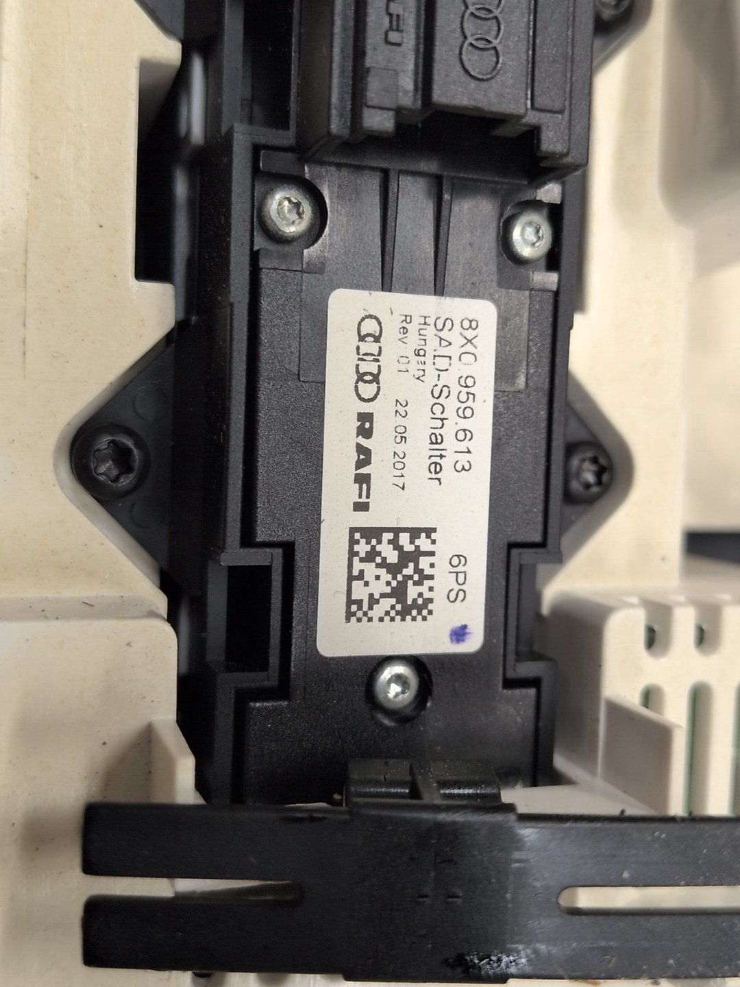 2015-2018 Audi Q3 8U Headliner Overhead Dome Light Switch Module 8X0959613