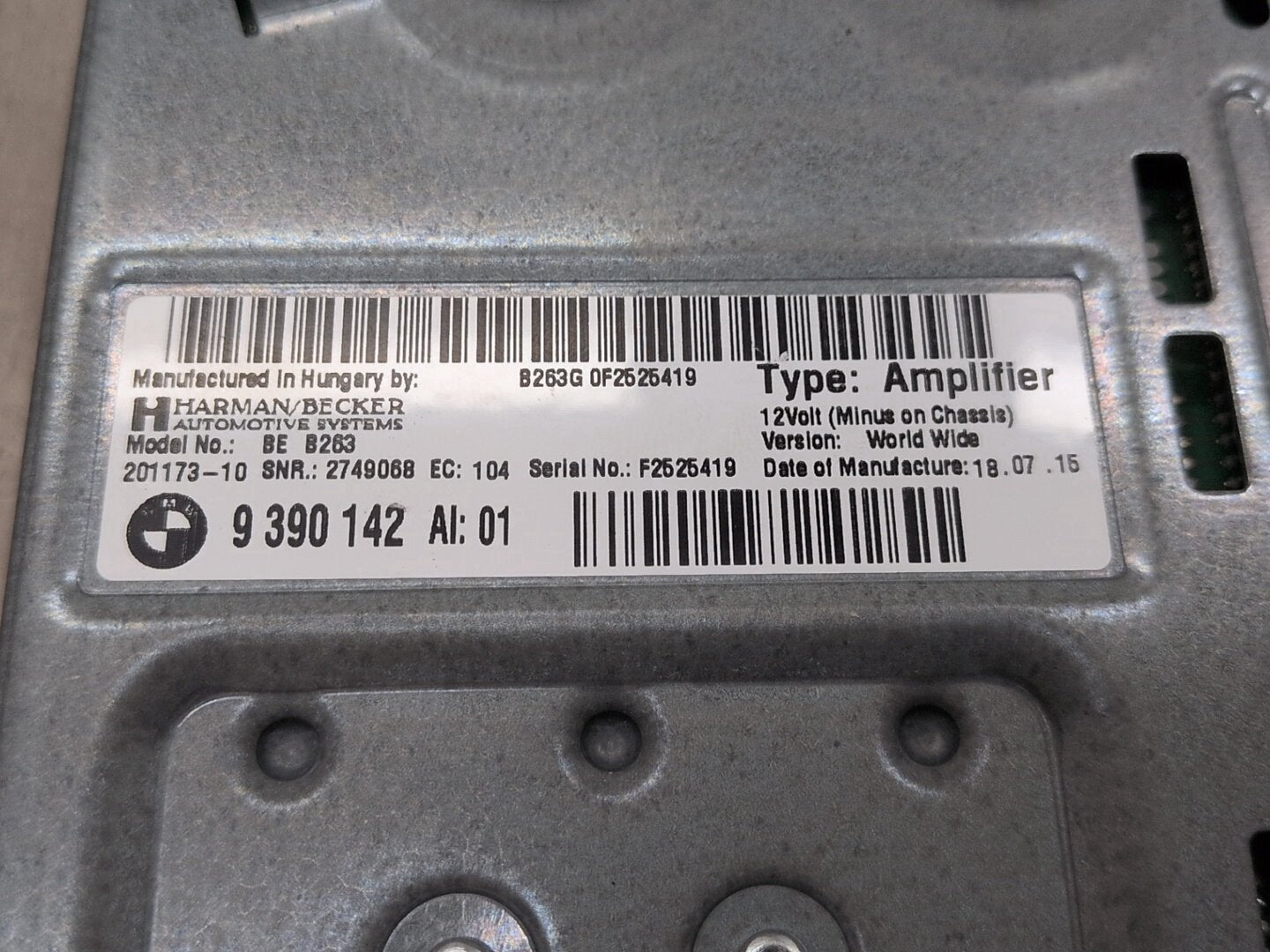 OEM BMW F30 F31 F34 F32 F36 F80 F82 Amp Stereo Audio Amplifier Harman Kardon