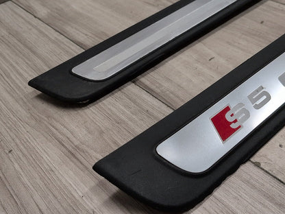 2008 - 2017 Audi S5 8T Front Left Right Scuff Plate Door Sill SET 8T0853373