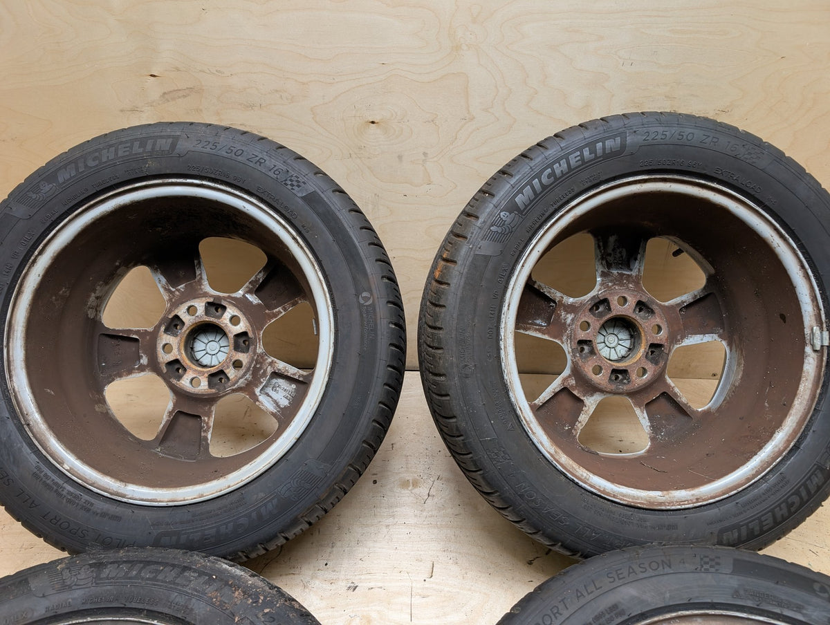 OEM BMW E36 Z3 2.8 3.0 E46 325Ci Wheels Rims 7JX16 ET:46 Star Spoke Style 55 SET
