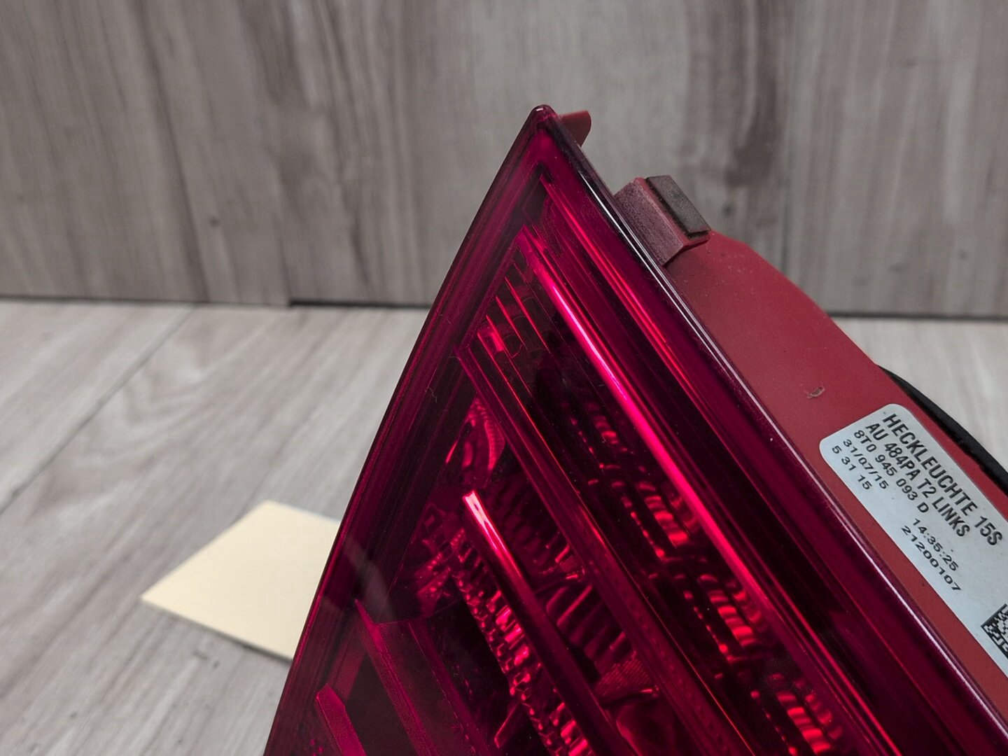 2013 - 2017 Audi S5 8T Rear Left Driver Inner Tail Light 8T0945093D CTUB