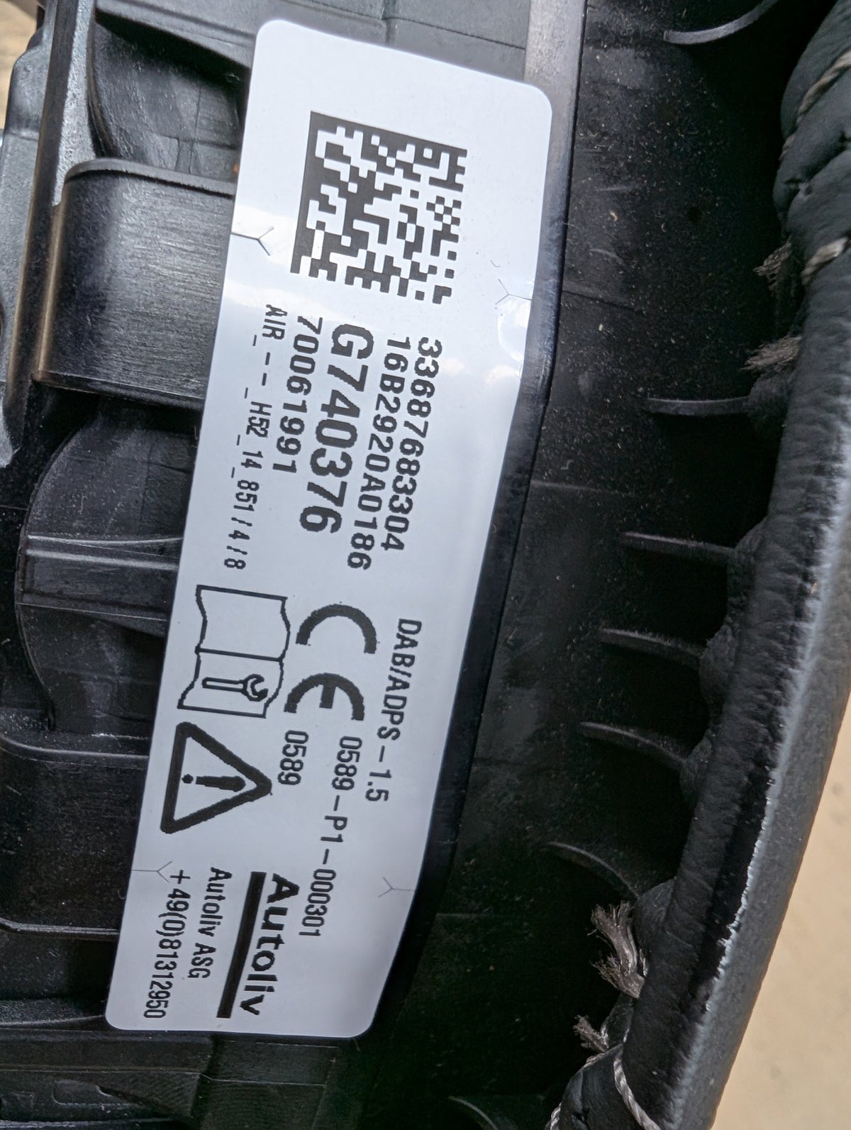 2016-2019 BMW 740i G12 Steering Wheel Airbag Air Bag 6876833 OEM
