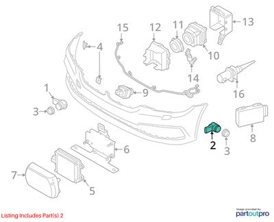 16-19 OEM BMW G11 G12 740 750 Rear Bumper Parking Harness PDC Sensors Grau