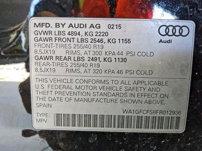 2015 Audi Q3 8U CCTA
