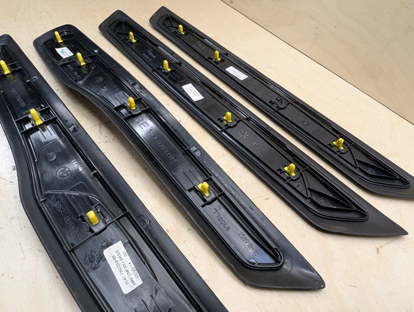 2012-2018 BMW 328i F30 Front Rear Left Right Scuff Plate Door Sill SET 7263315