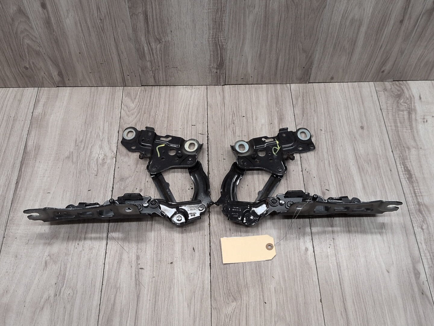 19-24 OEM BMW G20 Front Left Right Bonnet Hood Hinges Black Pair SET