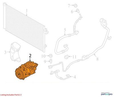 OEM BMW F90 F93 G05 G07 G12 G16 G30 AC Compressor Clutch Pump W/ Pulley N63 S63