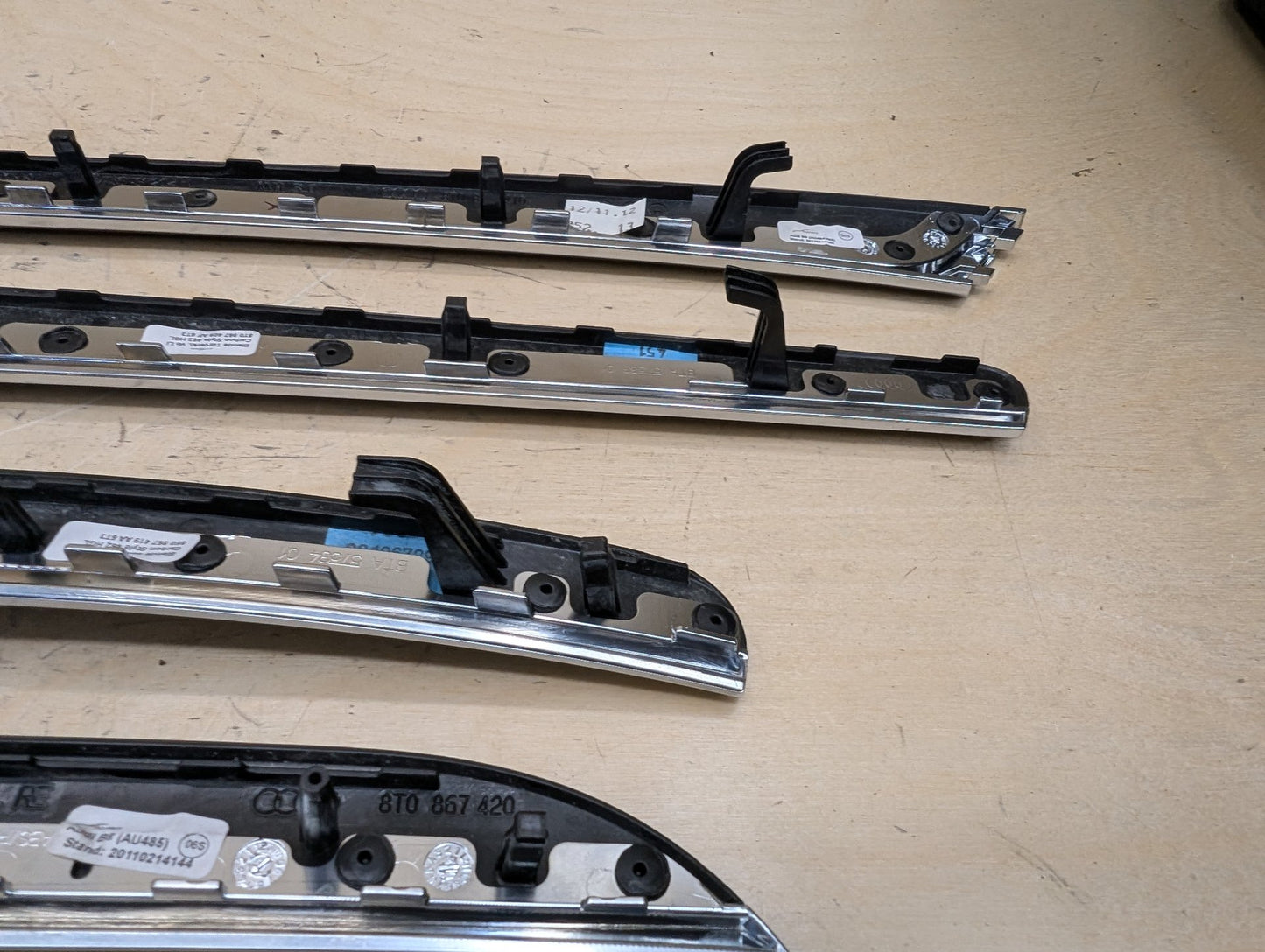 2011-2017 Audi RS5 Front Rear Center Console Door Interior Trim SET CARBON FIBER