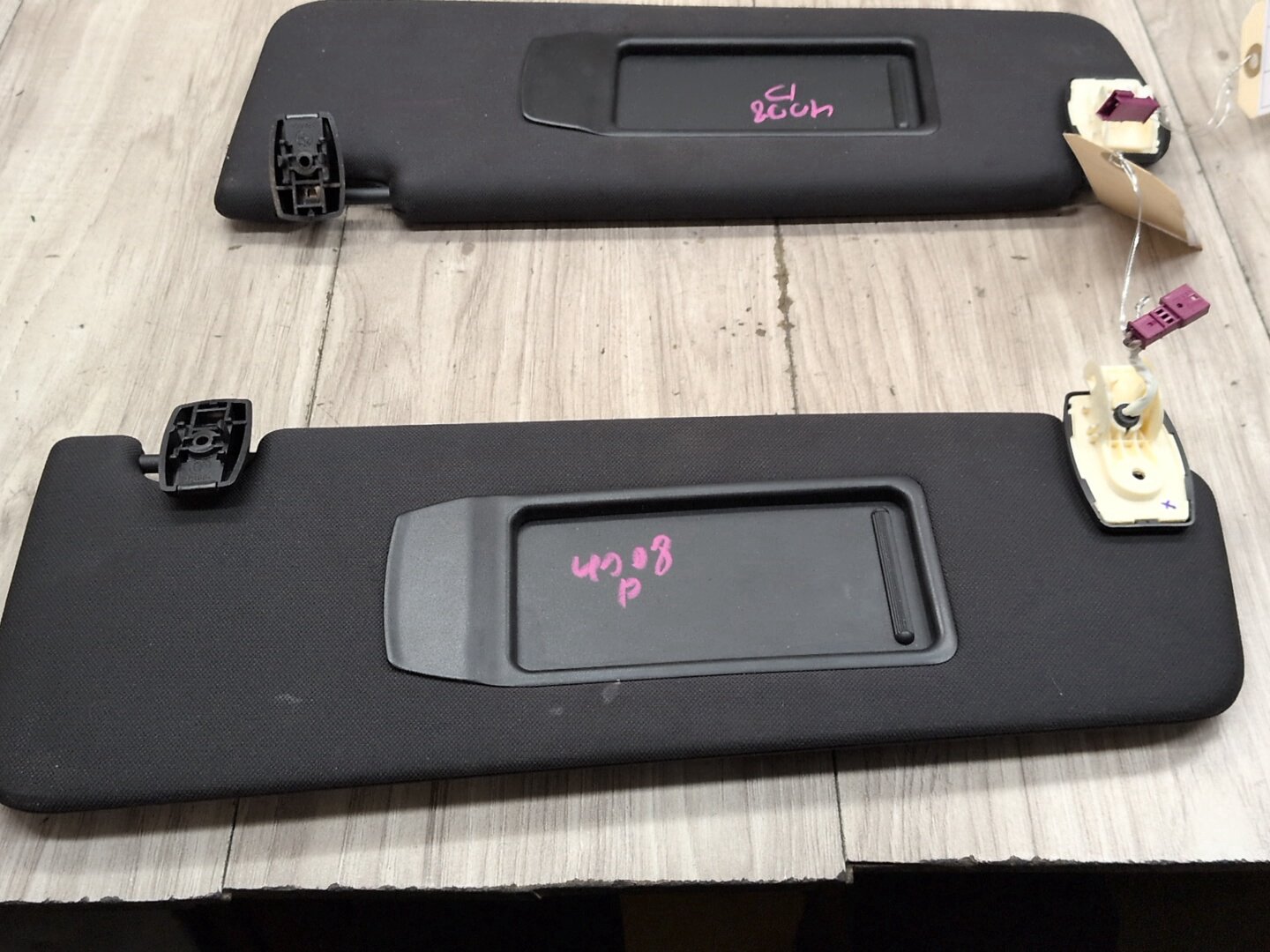 OEM BMW F01 F02 Left Right Driver Passenger Sunvisors PAIR Black