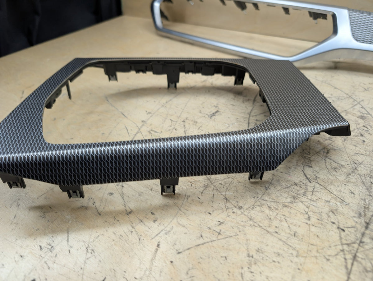 OEM BMW G20 330 M340 Dash Central Console Aluminum Tetragon Interior Trim SET