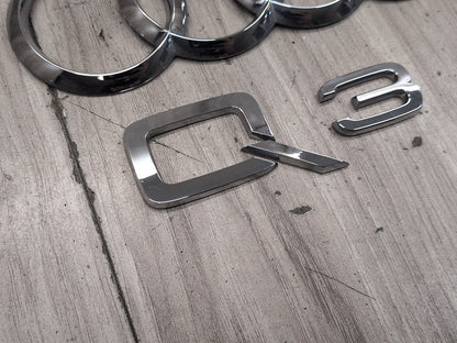2015-2018 Audi Q3 8U Front Rear Emblem Badge Symbol Logo SET 4KE853605
