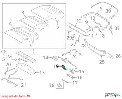 19-25 OEM BMW G29 Z4 30 M40 Convertible Top Drive Motor