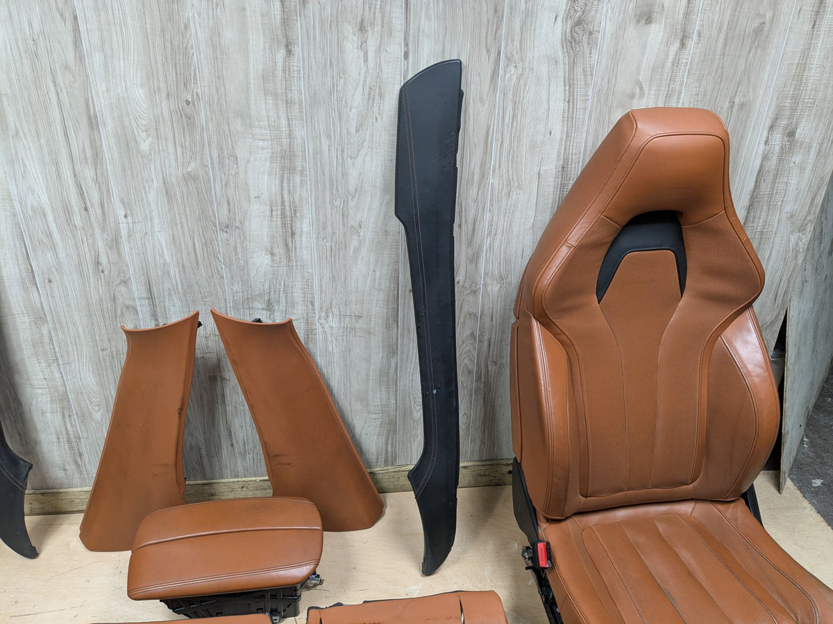 15-19 OEM BMW F16 F86 X6M BROWN Interior Seats Front Rear Door Panels COMPLETE