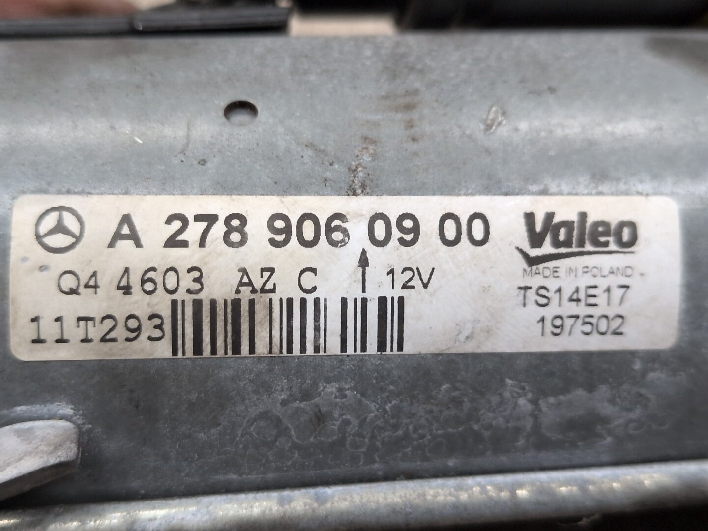 2009-2012 Mercedes-Benz W212 E550 M278 Engine Motor Starter A2789060900