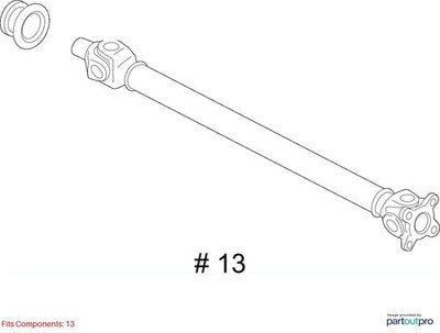 11-18 OEM BMW F25 F26 X3 X4 28iX 35iX Front Propeller Driveshaft Drive Shaft