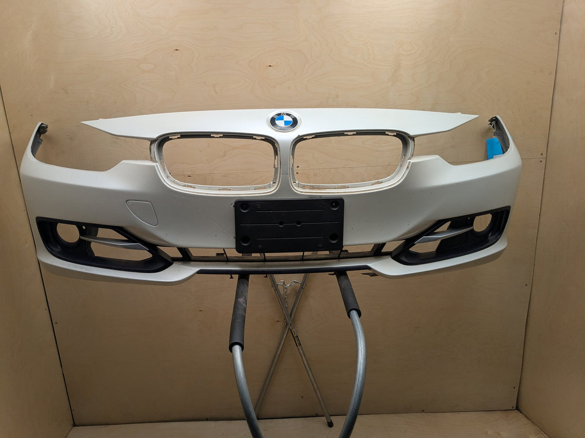 2012-2018 BMW 328i F30 Front Bumper Cover w/ lower Grilles White A96
