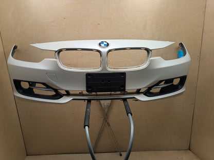2012-2018 BMW 328i F30 Front Bumper Cover w/ lower Grilles White A96