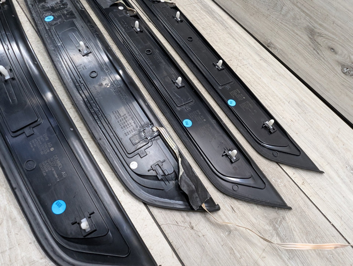 2017-2023 BMW 530i G30 Front Rear Left Right Scuff Plate Door Sill SET 7405774 OEM